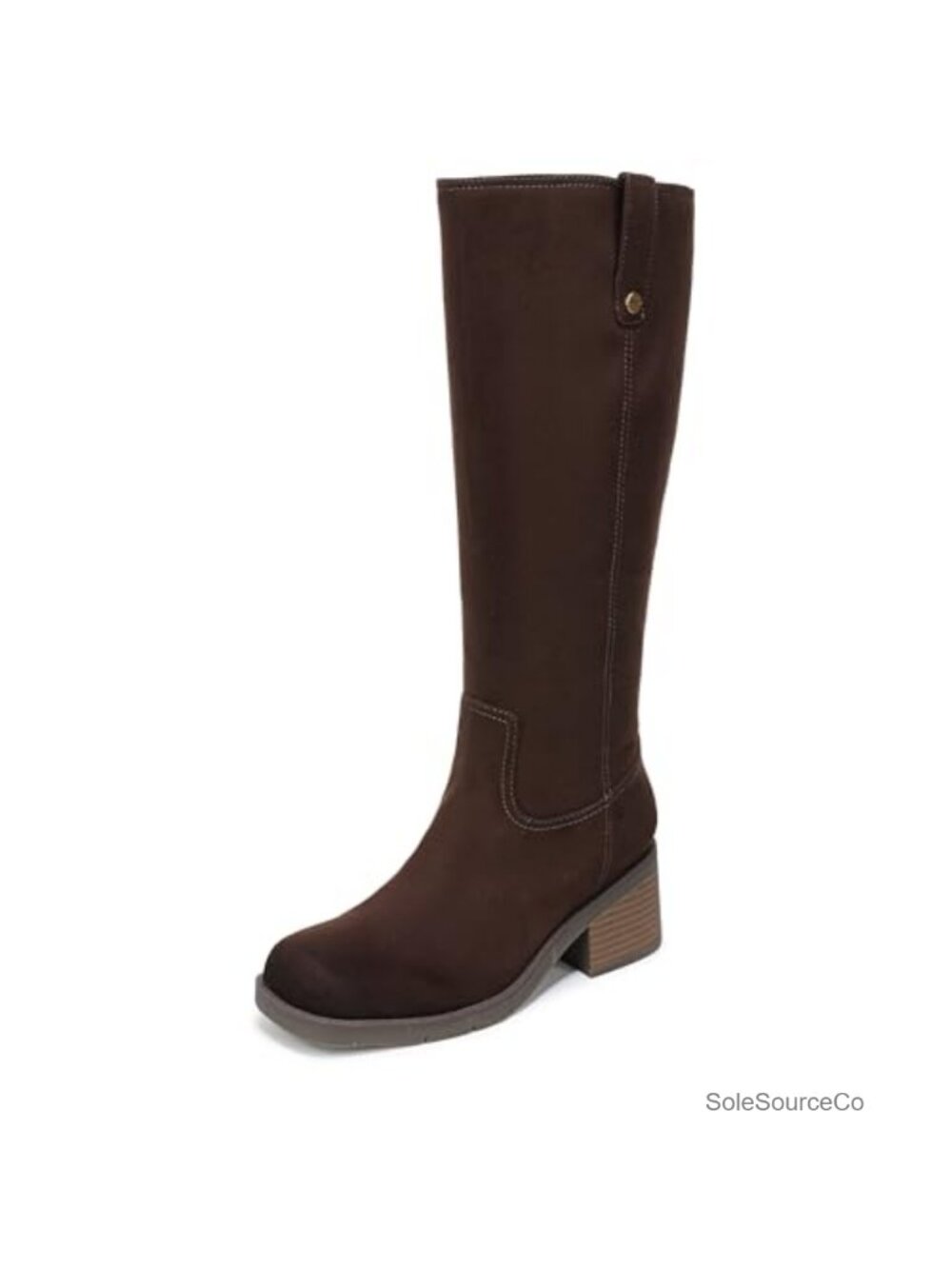 Knee High Western Boots with Block Heel and Comfort Insole